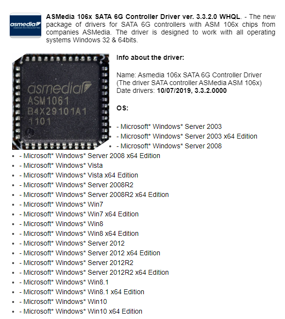 asmedia 106x sata controller driver m5a99fx pro r2.0